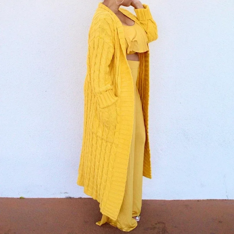 cardigan long pour femme, veste tricotée, vert, crochet, ample, manches longues, pull chaud, décontracté, automne hiver cardigan long pour femme, veste tricotée, vert, crochet, ample, manches longues, pull chaud, décontracté, automne hiver