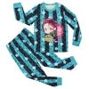demon slayer t shirt pantalon anime enfant en bas âge garçons vêtements enfants kamado tanjirou printemps pyjamas à manches longues filles ensemble de vêtements de nuit décontractés