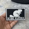 bobr kurwa – patchs brodés à crochet et boucle pour vêtements, autocollants décoratifs pour sac à dos, emblème de moral tactique militaire
