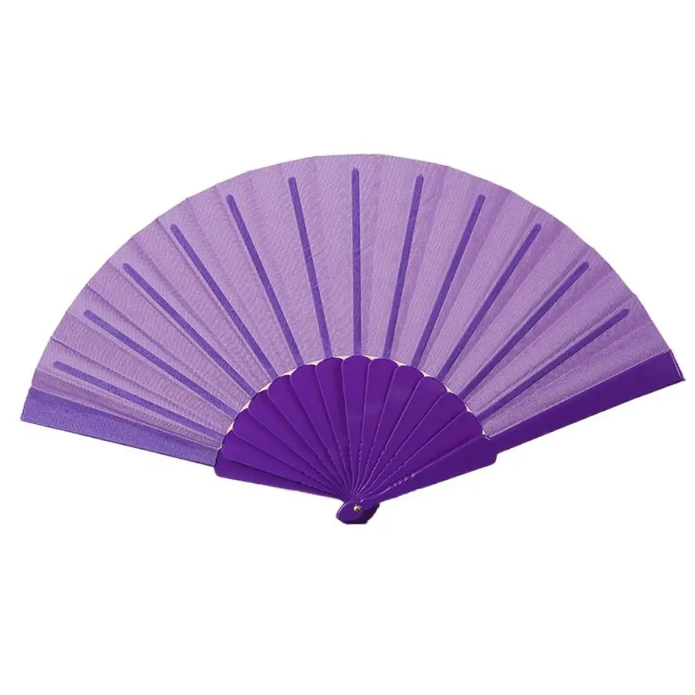 ventilateur à main pliant portable en plastique uni, ventilateur à main en tissu élégant chinois, gril pour mariages, fête de voyage, phtalcosplay ventilateur à main pliant portable en plastique uni, ventilateur à main en tissu élégant chinois, gril pour mariages, fête de voyage, phtalcosplay