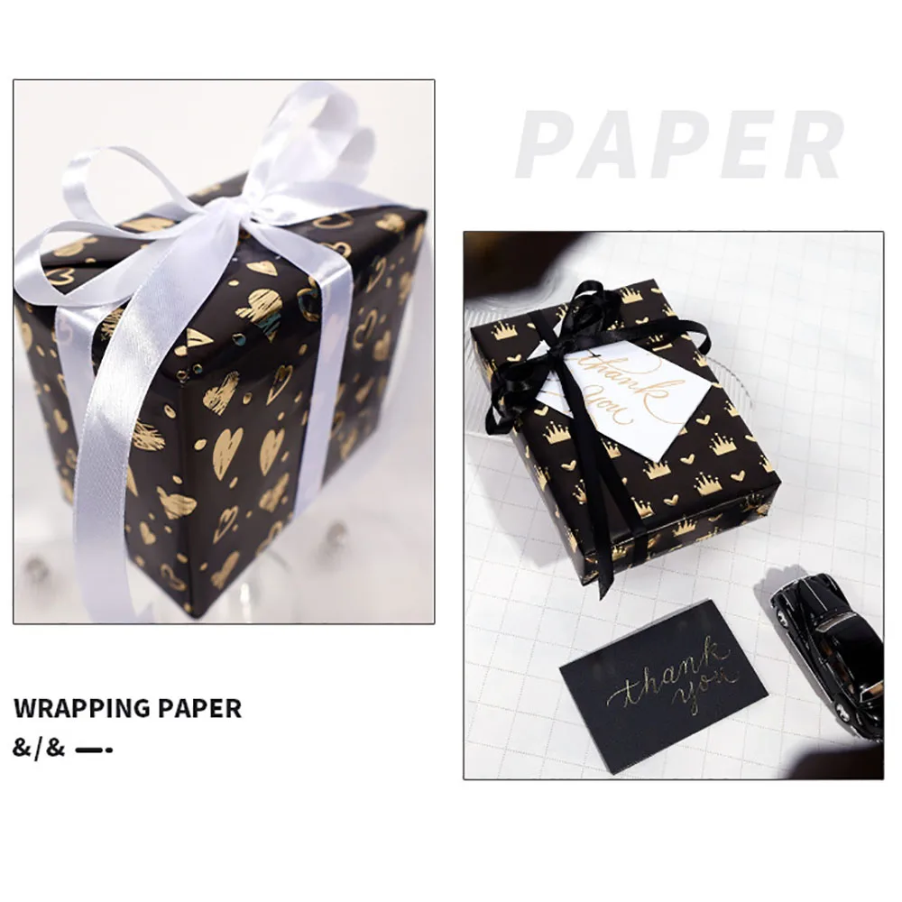 papier d'emballage cadeau flexible enduit noir, papier d'emballage de noël classique pour poupées plus grandes, ensembles de livres pour la saint valentin papier d'emballage cadeau flexible enduit noir, papier d'emballage de noël classique pour poupées plus grandes, ensembles de livres pour la saint valentin