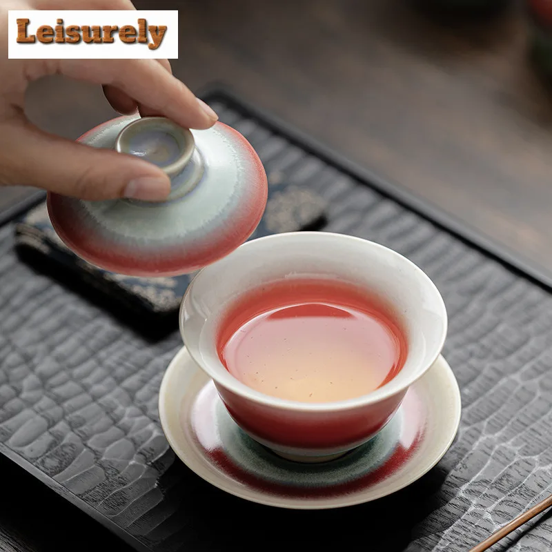 150ml aurora four changement gaiwan créatif rouge vert glaçure opéra tasse soucoupe thé tureen thé brassage couverture bol cha fournitures artisanat 150ml aurora four changement gaiwan créatif rouge vert glaçure opéra tasse soucoupe thé tureen thé brassage couverture bol cha fournitures artisanat