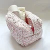 Sac de maquillage matelassé matelassé à imprimé de fleurs, sac à main de rangement, trousse de toilette, poudres cosmétiques, grand sac de voyage, 1PC Sac de maquillage matelassé matelassé à imprimé de fleurs, sac à main de rangement, trousse de toilette, poudres cosmétiques, grand sac de voyage, 1PC