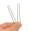100 pièces pinces à cheveux 2.4 pouces épingles à cheveux en forme de u épingles à chignon noir/marron/or pour femmes filles style cheveux