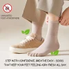 3 paires de chaussettes à bout fendu pour hommes, 100% coton, antifriction, évacuant l'humidité, fraîcheur longue durée, résout les problèmes de pieds en sueur!