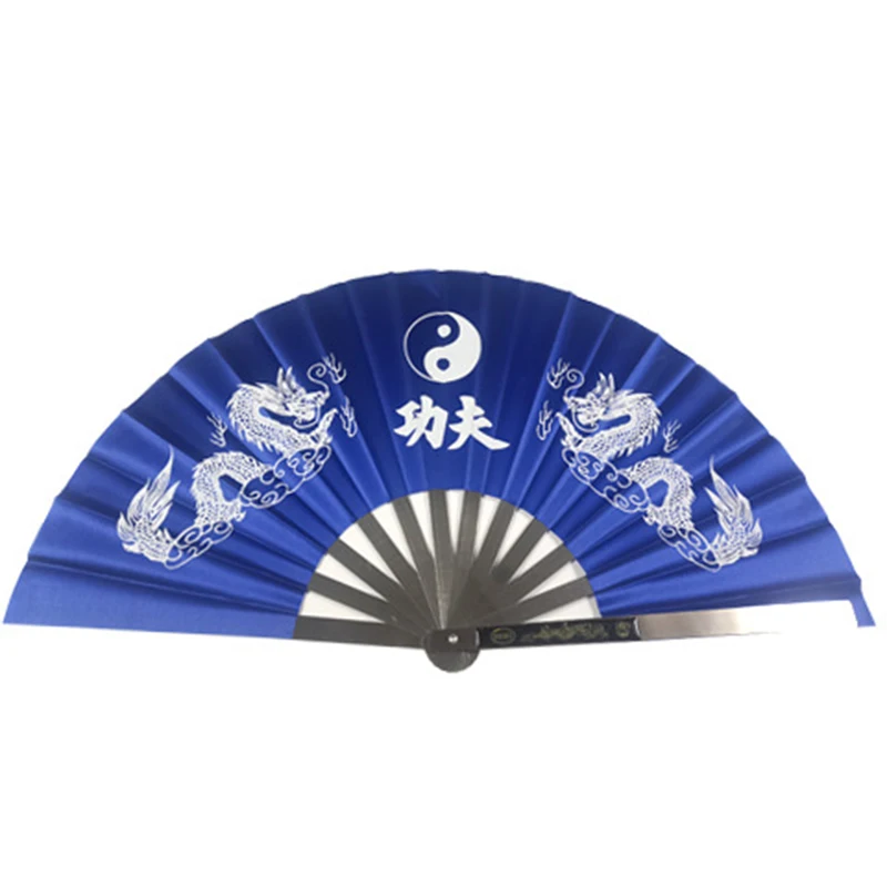 Éventail de tai chi en acier inoxydable, noir/rouge/bleu, kung fu chinois, arts martiaux, danse, formation, décoration de maison, cadeau artisanal Éventail de tai chi en acier inoxydable, noir/rouge/bleu, kung fu chinois, arts martiaux, danse, formation, décoration de maison, cadeau artisanal