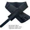 ceinture ultra large rétro polyvalente pour femmes, en cuir pu, style japonais, à la mode, avec boutons à aiguilles