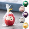 artisanat japonais coloré de beurre de daruma en céramique, porte bonheur, ornement de fortune, paysage, décor de bureau à la maison, cadeaux miniatures, accessoires