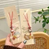 porte clés de dessin animé maneki neko, ornement en céramique, chat porte bonheur, pendentif de téléphone portable, anti perte, chat porte bonheur, breloque de téléphone pour filles