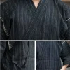 kimono traditionnel japonais samouraï ninja pour jeu de rôle, peignoir yukata pour hommes, costume de sauna ample, vêtements de maison, haut d'été à manches courtes