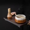 bespritgift 4 pièces service à thé de style antique bol matcha en céramique ensemble cadeau de whisky en bambou pour kit matcha japonais vintage de cérémonie