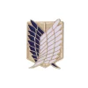 broche en émail attaque sur titan, dessin animé japonais eren jaeger mikasa ackerman jiyuu no tsubasa, broche de dessin animé, badge à revers à la mode, cadeau