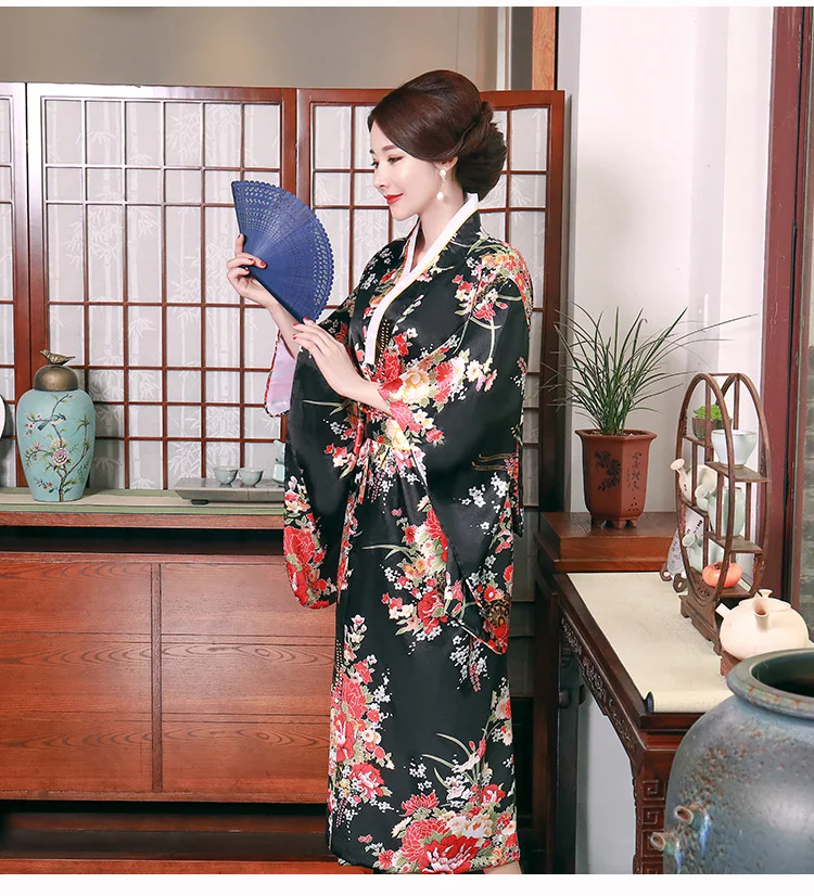costume de cosplay vintage avec imprimé floral pour femme, kimono japonais, robe de bain geisha, robe de soirée de mariage, sexy, nouveauté costume de cosplay vintage avec imprimé floral pour femme, kimono japonais, robe de bain geisha, robe de soirée de mariage, sexy, nouveauté