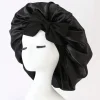injbonnet réglable en satin pour hommes et femmes, bonnet pour dormir, cheveux, bande lourde