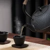 gianghts théière en fonte, pot unique, réchaud de camping, brassage du thé, séparation de l'eau, tasse à thé, accessoires de service à thé
