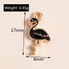 20 pièces 8x17mm petite grue animale en émail mignonne ﻿ pendentifs à breloques en forme d'oiseau pour la fabrication de bijoux, boucles d'oreilles, colliers, accessoires artisanaux diy