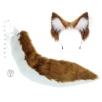 Genshin Impact Gorou rendu Cosplay chapeaux en peluche oreille queue épingle à cheveux ensemble Halloween Costume accessoire accessoire accessoires Cosplay perruque