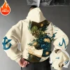 vegeta dragon ball saiyan harajuku streetwear automne hommes vintage sweat à capuche hiver femmes surdimensionné sweat à capuche à manches longues haut