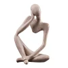 statue de penseur abstrait nordique, figurine en résine, décoration de bureau et de maison, sculpture artisanale faite à la main, art moderne