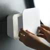 boîte de rangement murale de style japonais, conteneur organisateur scellé anti poussière pour cotons tiges, sac poubelle en tissu, support de salle de bains