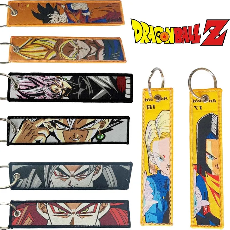 Porte-clés brodé Dragon Ball Son Goku pour amis, porte-clés à la mode, porte-clés pour sac à dos, cadeaux pour voitures Hurcycles, nouveau Porte-clés brodé Dragon Ball Son Goku pour amis, porte-clés à la mode, porte-clés pour sac à dos, cadeaux pour voitures Hurcycles, nouveau