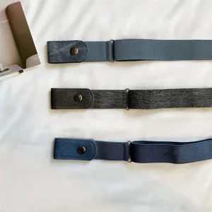 Ceinture élastique sans boucle, décoration japonaise, boucle furtive, ceinture gratuite, élastique noir, sans boucle, ceinture Invisible pour femmes