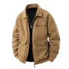 Hommes hiver veste décontractée vêtements d’extérieur hommes veste en velours côtelé printemps col rabattu veste multi-poches mode coréenne Hommes hiver veste décontractée vêtements d’extérieur hommes veste en velours côtelé printemps col rabattu veste multi-poches mode coréenne