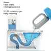 déclencheur de vidange d'évier de toilette, outils de nettoyage de salle de bains et de cuisine, dissolvant de bouchage, drague de piston de tuyau d'égout 5/7/10 mètres