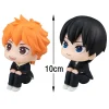 10cm anime haikyuu figure hinata shoyo tobio kageyama 2 pièces ensemble figurine poupée jouet voiture pvc modèle kawaii décoration enfants cadeau