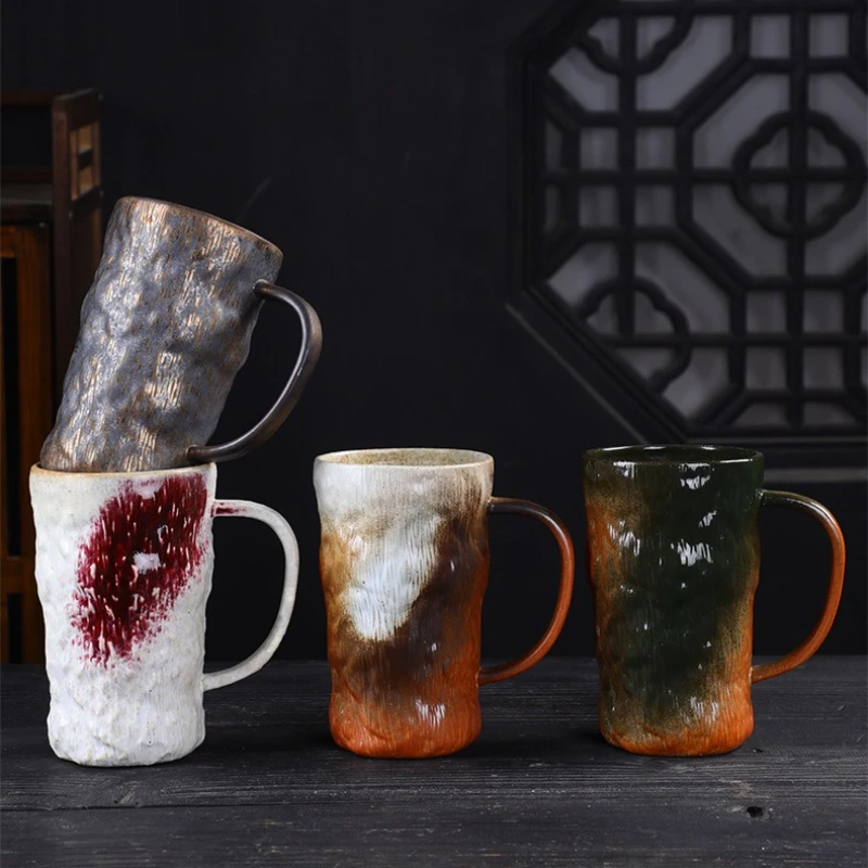 tasse à café japonaise de grande capacité de 800ml, tasse d'eau en céramique pour le lait, expresso, thé, bière, décoration de maison, cadeau, accessoires pour boissons tasse à café japonaise de grande capacité de 800ml, tasse d'eau en céramique pour le lait, expresso, thé, bière, décoration de maison, cadeau, accessoires pour boissons