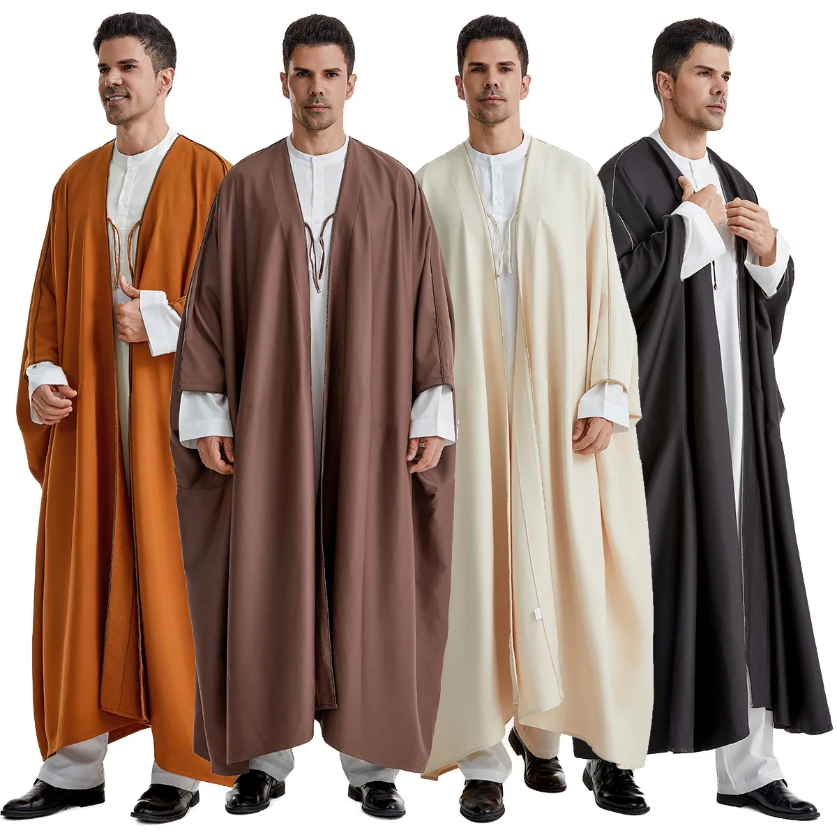 abaya 2024 nouveau style robe pour hommes, arabe, saoudien, iranien, dubaï, émirats arabes unis hommes musulmans mode vêtements d'extérieur m xl abaya 2024 nouveau style robe pour hommes, arabe, saoudien, iranien, dubaï, émirats arabes unis hommes musulmans mode vêtements d'extérieur m xl