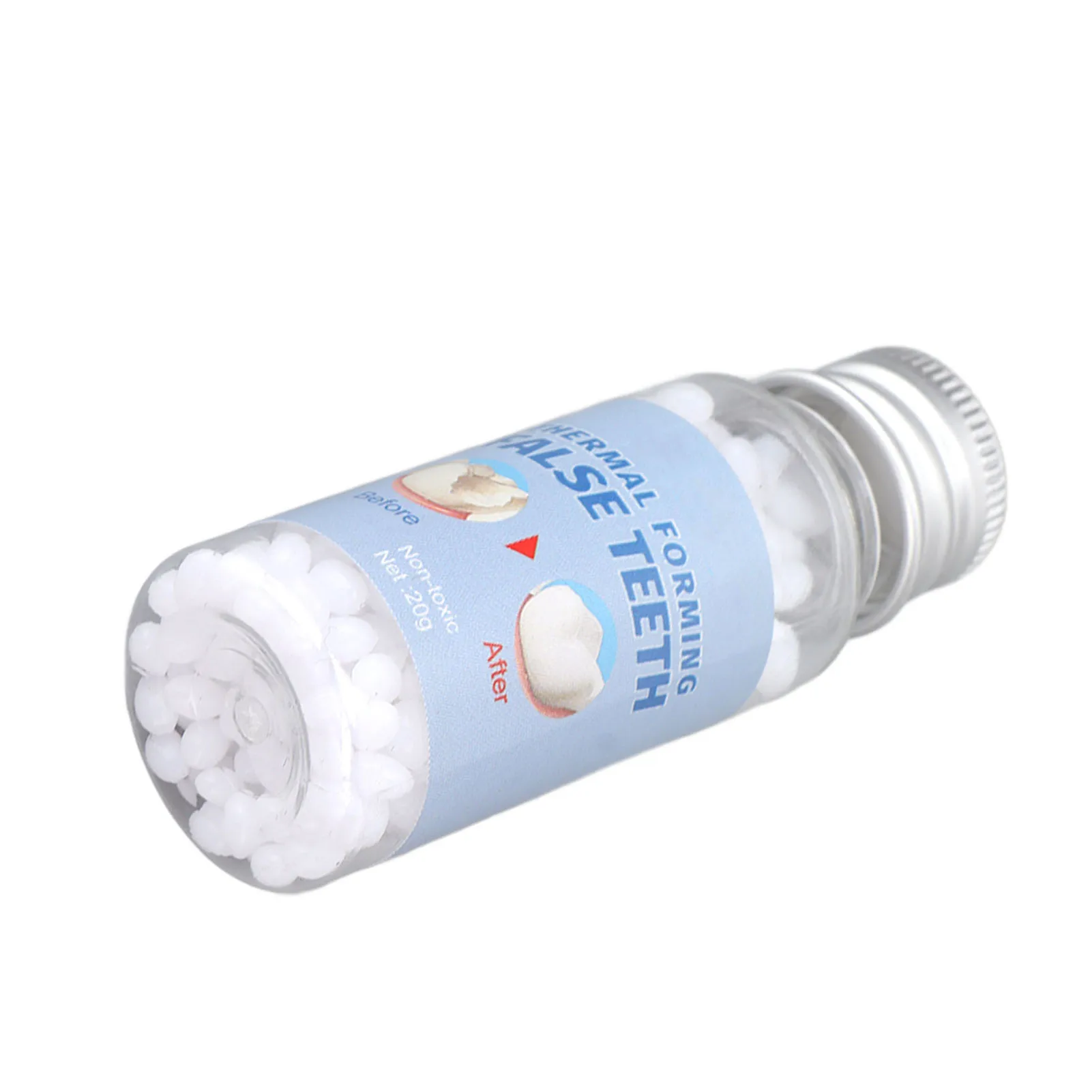 perles de remplissage thermique temporaire, réparation des dents, dents cassées et manquantes, blanc, 20g perles de remplissage thermique temporaire, réparation des dents, dents cassées et manquantes, blanc, 20g