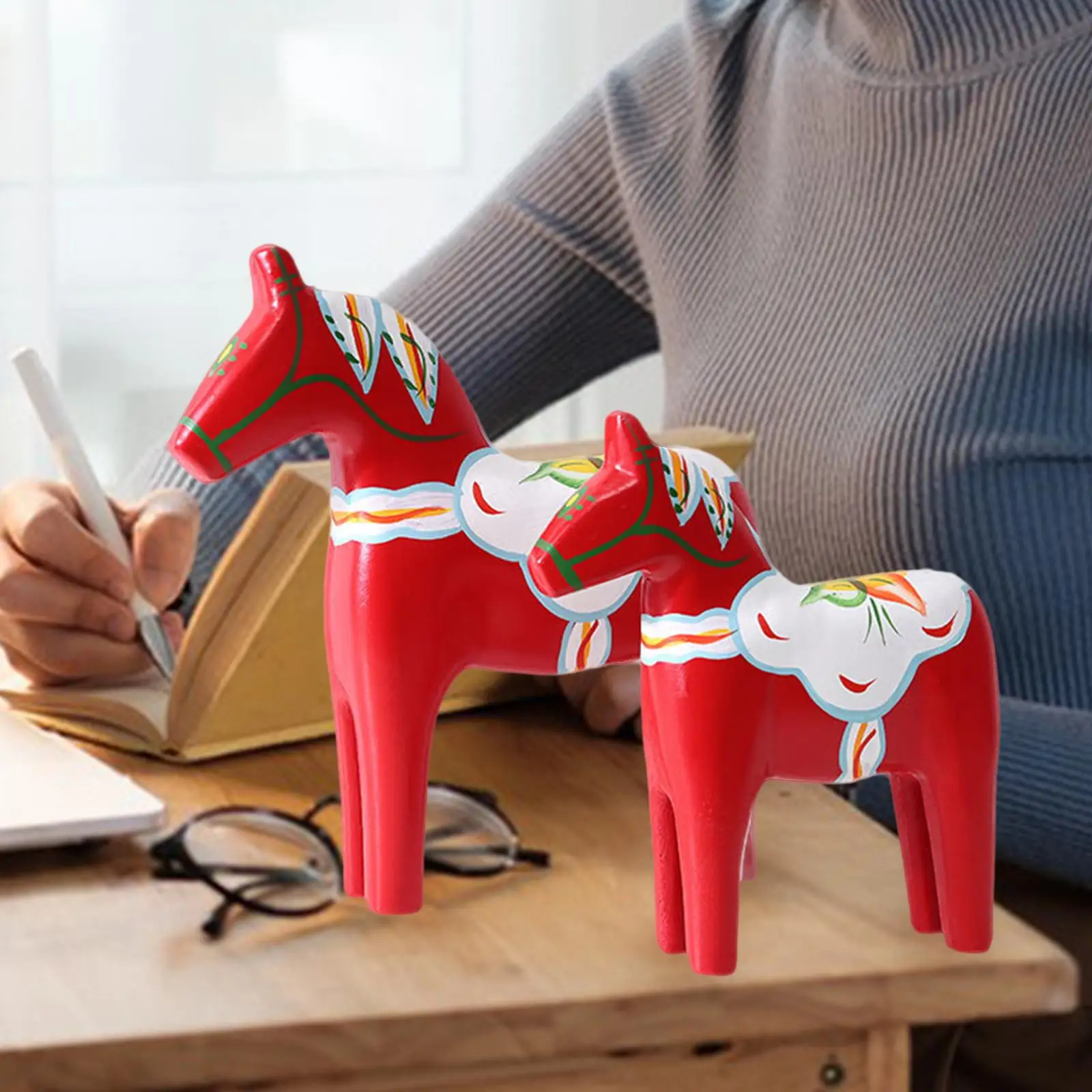 ornement de cheval dala en bois peint à la main, figurine de cheval décorative nordique, collection, décor à la maison, cadeau chauffant 007 ornement de cheval dala en bois peint à la main, figurine de cheval décorative nordique, collection, décor à la maison, cadeau chauffant 007