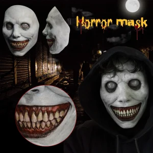 Masque de Zombie Reepy pour Halloween, Accessoires de Cosplay, avec Démons Souriants, le Mal, Réaliste, Fantôme Effrayant