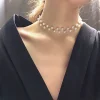Collier de perles tendance, bijoux de mode coréenne pour femmes, chaîne de cou, ras du cou, accessoires, cadeau, collier court, chaîne féminine Collier de perles tendance, bijoux de mode coréenne pour femmes, chaîne de cou, ras du cou, accessoires, cadeau, collier court, chaîne féminine