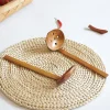 cuillère à soupe en bois ramen style japonais ajiyaki avec trous restaurant nanmu kamehameha cuillère marmite fuite kicthen accessoires