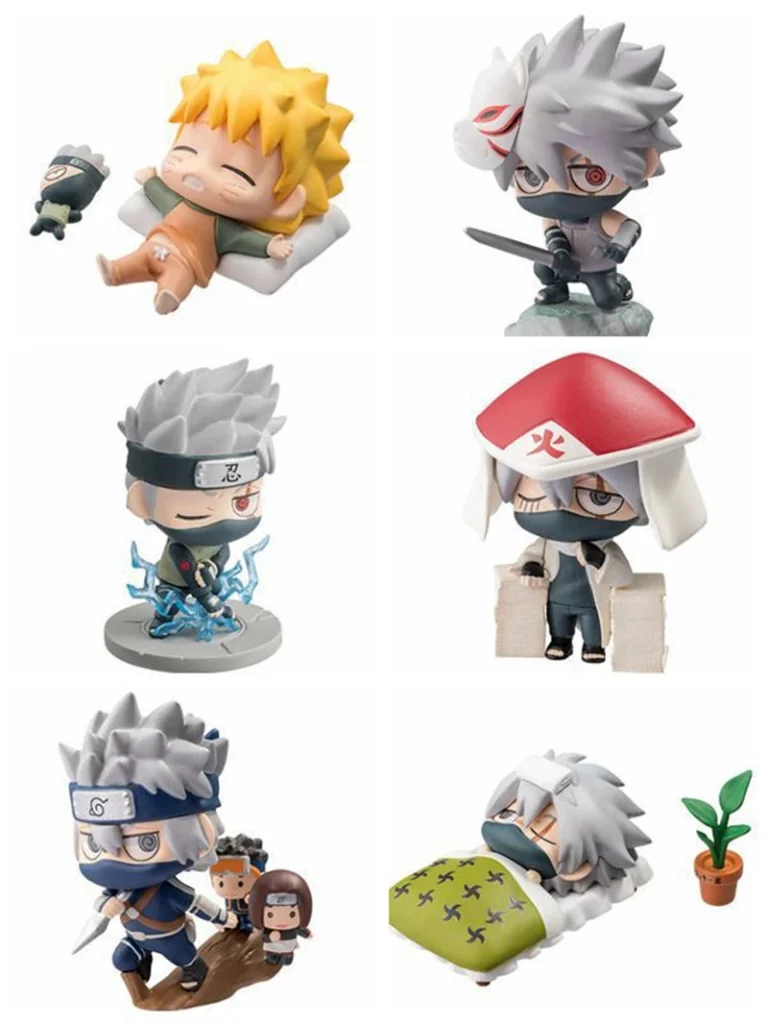 Collection de figurines en PVC Anime, Hatake, Kakashi, Uzumaki, Uchiha Sasuke, jouets modèles, beurre, ensemble spécial, 6 pièces