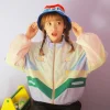 harajuku femmes pastel bomber épais veste mignon broderie couleur bloc duster souvenir sukajan mince vestes japonaises filles manteau