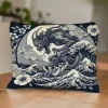 kanagawa – sac de rangement à motifs créatifs de style japonais, sac à cosmétiques pour dames, sac de lavage en toile à fermeture éclair, sac à cosmétiques