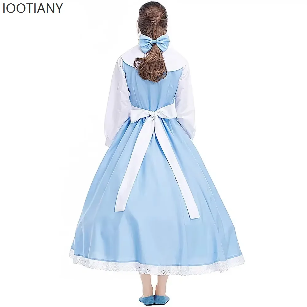 costume de demoiselle d'honneur anime bleu et blanc pour femmes, déesse de jeu de rôle, costume doux et élégant, tenue de fête de carnaval pourim, robe pour femmes costume de demoiselle d'honneur anime bleu et blanc pour femmes, déesse de jeu de rôle, costume doux et élégant, tenue de fête de carnaval pourim, robe pour femmes