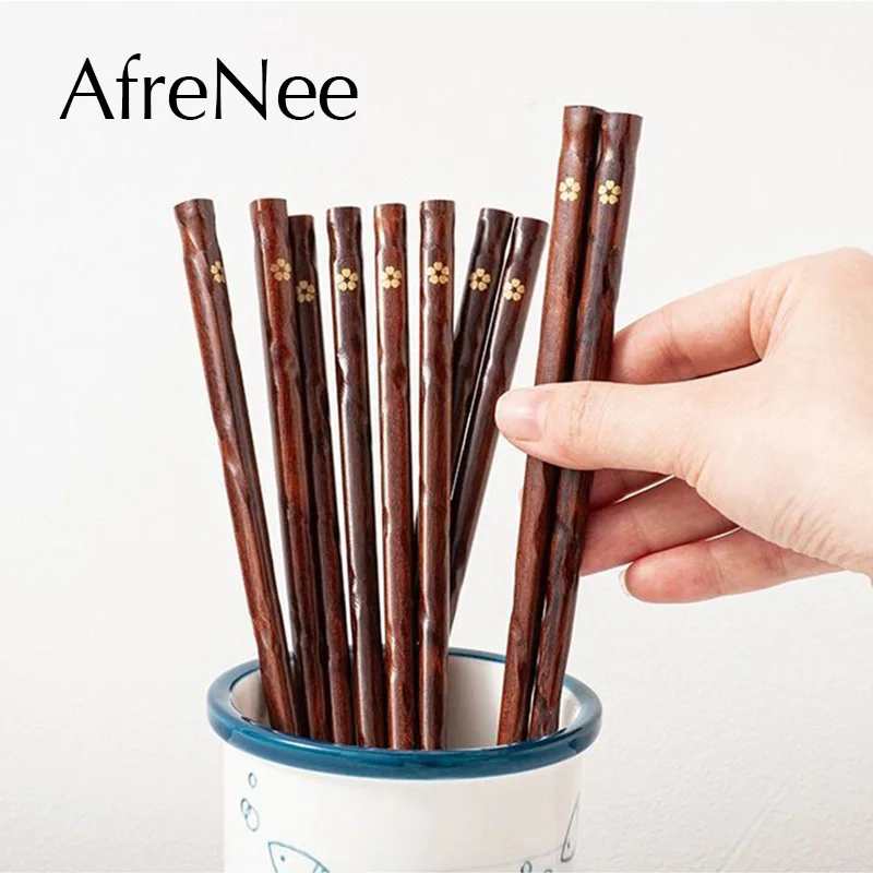 Baguettes à Sushi Japonais en Bois Naturel, Écologique, Réutilisable, Coréen, Chinois, Ensemble de 5 Paires Baguettes à Sushi Japonais en Bois Naturel, Écologique, Réutilisable, Coréen, Chinois, Ensemble de 5 Paires