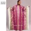 violet nigérian bazin riche dashiki boubou robe de soirée grande taille robe de mariée traditionnelle africaine brocart bassin boubou