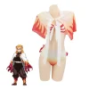 anime démon slayer maillot de bain bikini avec kimono couvrir femmes nezuko shinobu cosplay kimetsu no yaiba maillots de bain sexy maillot de bain
