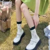 femmes chaussettes coréen style japonais dessin animé fleur verte harajuku mignon kawaii mi tube chaussettes respirant décontracté court coton chaussettes