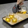hmlove théière en verre résistant à la chaleur bouilloire puer infuseur à thé filtre haute teneur en borosilicate chauffable chinois gung fu théière pot de fleur