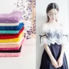 q1qc floral broidered lace fabric robe robe trim tissu ribbon 100x150cm