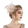 1920 Gatsby même style plume bandeau strass plume bandeau fête banquet danse cheveux accessoires