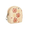 mignon petit capybara porte monnaie japonais fermeture éclair dessin animé portefeuille en cuir étanche pu écouteur sac de rangement voyage