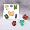 Dessin animé lettres drôles broche 26 Alphabet Style japonais broches mignonnes A-Z enfants broche décor Dessin animé lettres drôles broche 26 Alphabet Style japonais broches mignonnes A-Z enfants broche décor