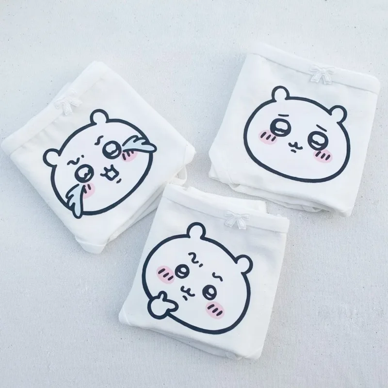 kawaii chiikawas sous vêtements en pur coton avec motif imprimé mignon pour filles et étudiants, caleçon confortable, tissu doux kawaii chiikawas sous vêtements en pur coton avec motif imprimé mignon pour filles et étudiants, caleçon confortable, tissu doux